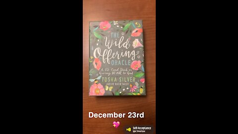 December 23rd oracle card: self-acceptance