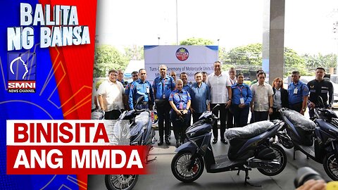Sen. Bong Go binisita ang MMDA; nagbigay ng 10 motorsiklo
