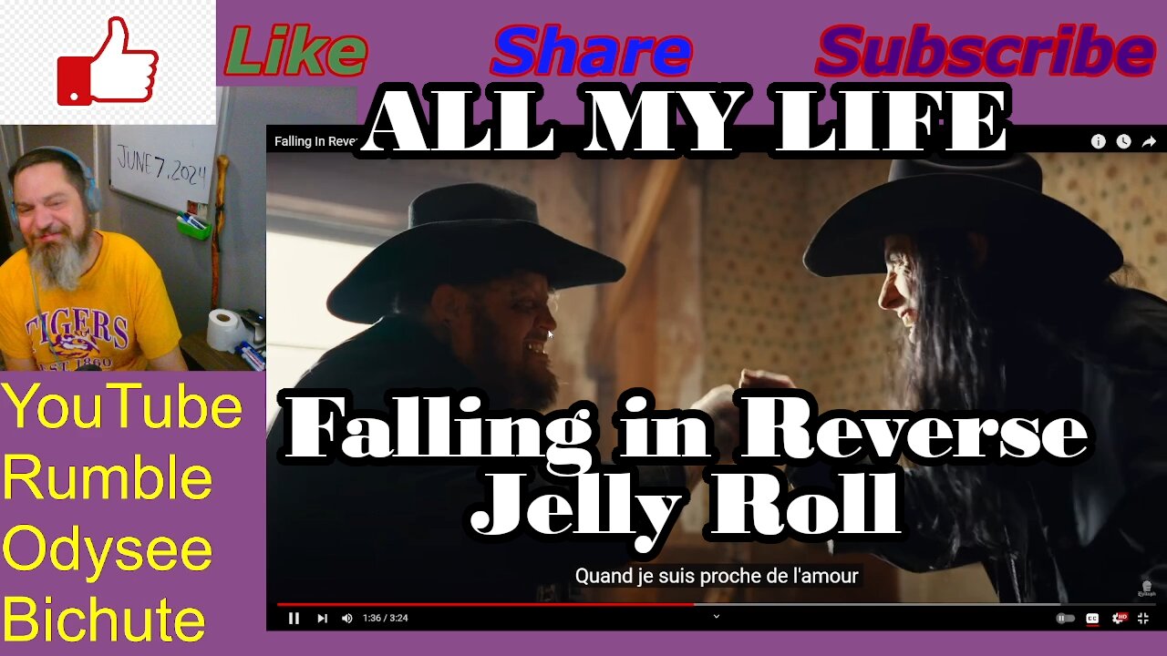 Pitt Reacts to ALL MY LIFE By Falling In Reverse Ft Jelly Roll