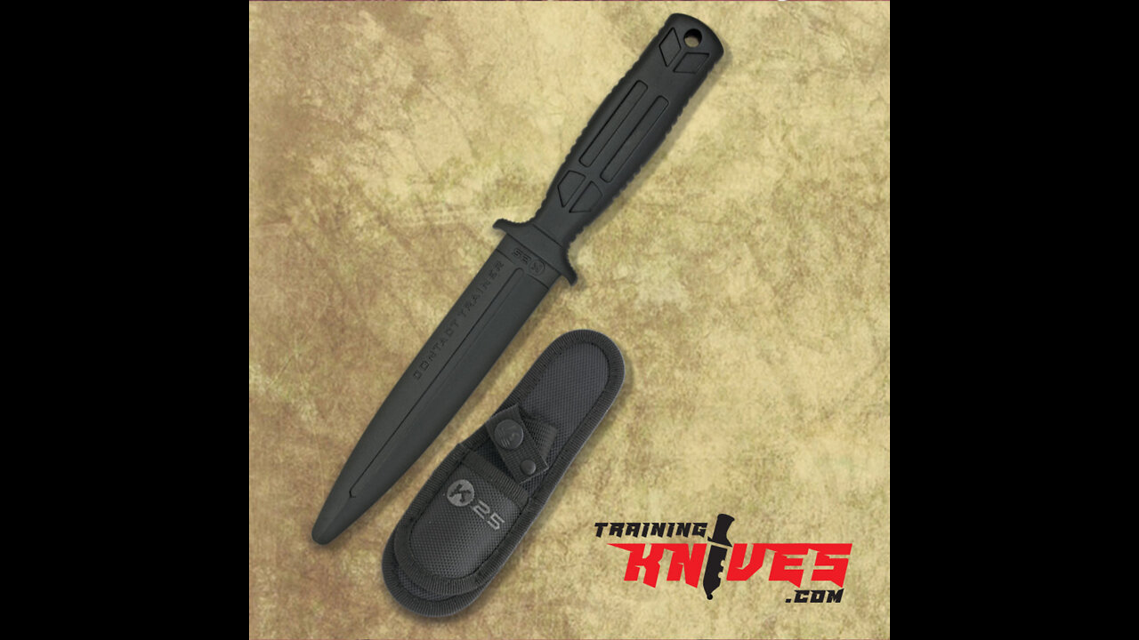 K25 Contact Black Rubber Tanto Dagger Trainer 31994