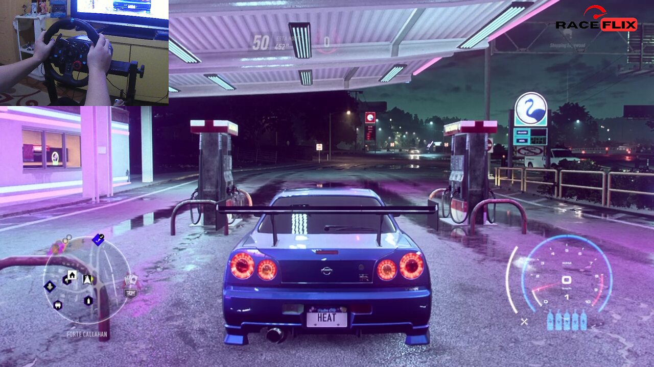 Need For Speed Heat - Skyline GTR R34 Night Run | Volante Logitech G29 Gameplay