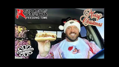 Merry Christmas! Ryback Feeding Time Christmas Ham Feast Sandwich Pasta Salad Mukbang