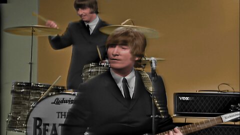 The Beatles - I Feel Fine (ed sullivan) [colorized]