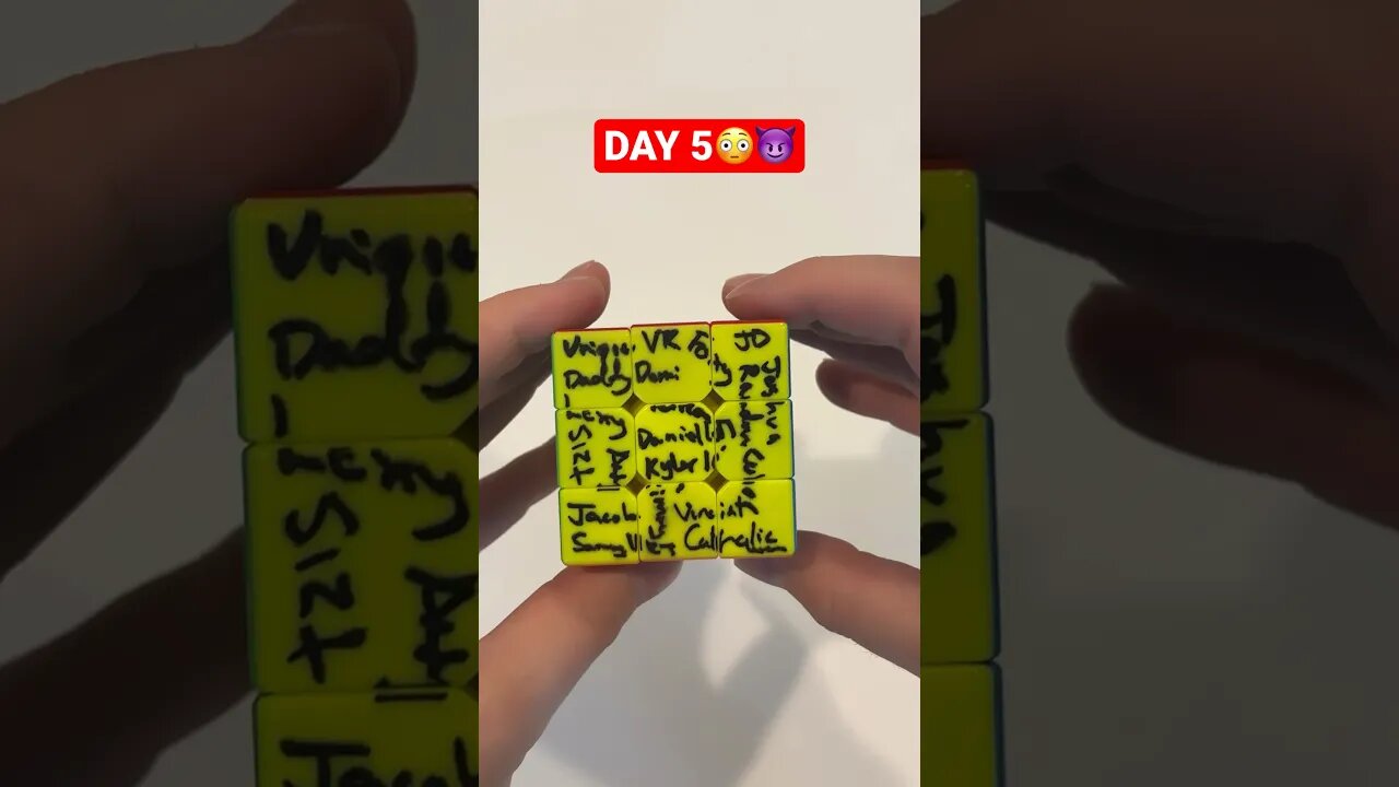 Writing your names! Day 5😎 #cubing #cuber #speedcubing #shorts