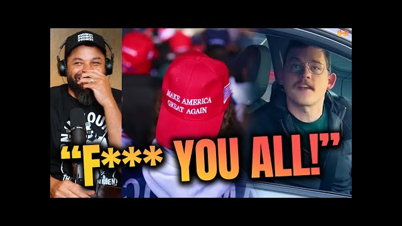 Trump Supporter Triggers White Guys for Harris into MELTDOWN in his car!