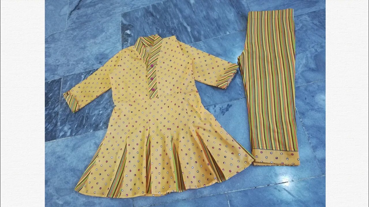 Pannel kurti dress cutting for little girl