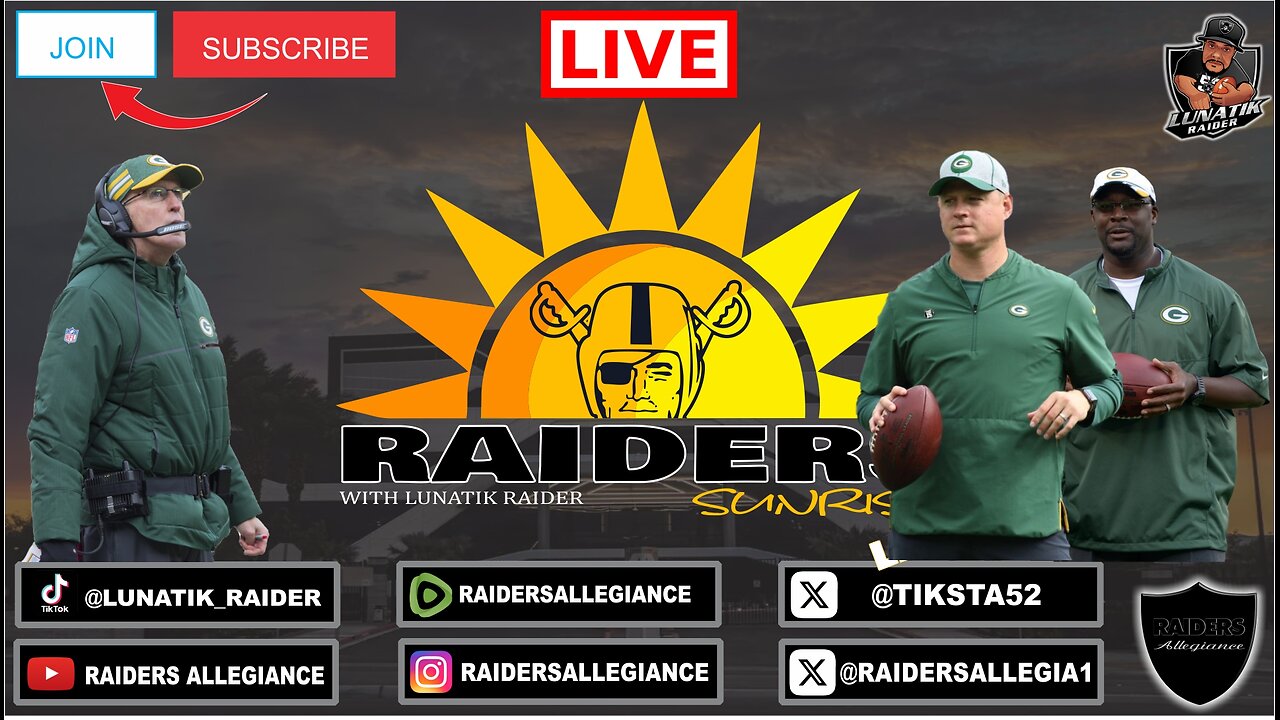 #RAIDERS SUNRISE LIVE! W/ LUNATIK RAIDER: THE GREEN BAY CONNECTION