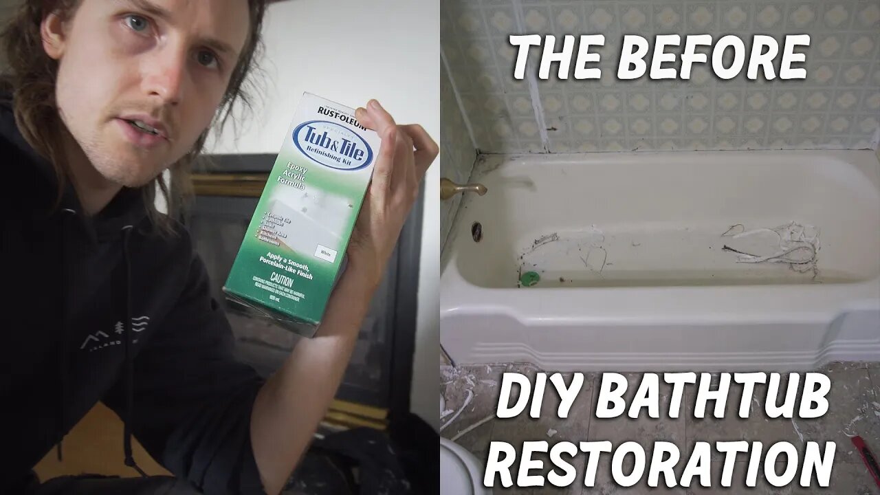 Cheap DIY Bath tub Restoration with Rest Oleum Tub and Tile kit. Full guide day 1 stripping old tub.