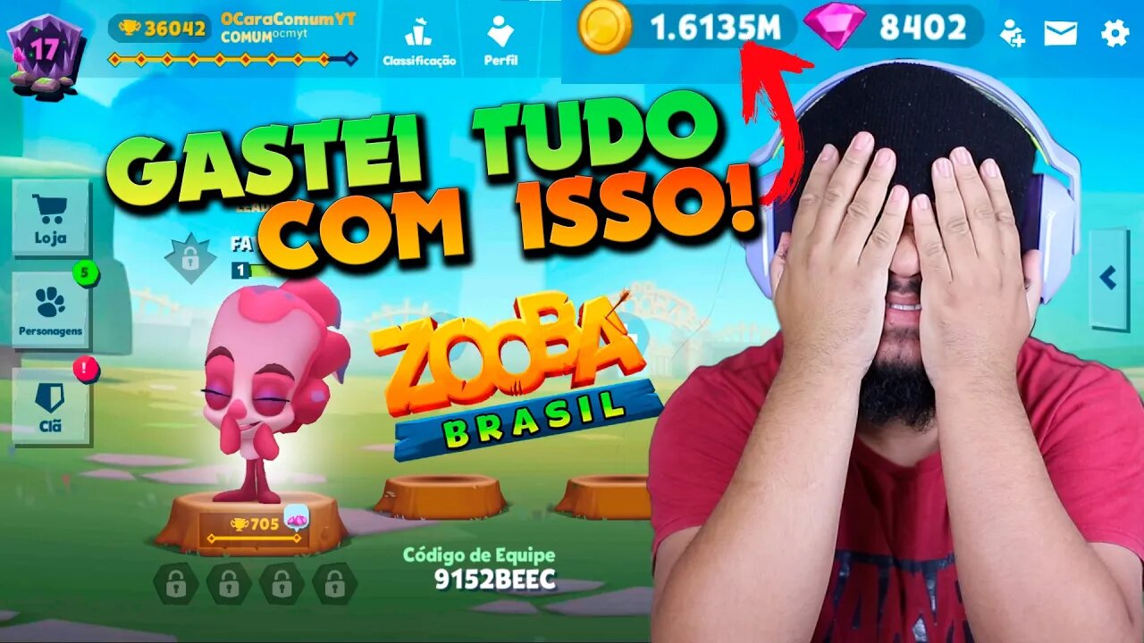 FIQUEI POBRE| GASTEI TODAS MINHA MOEDAS DE OURO! ZOOBA: Jogo de Batalha Animal