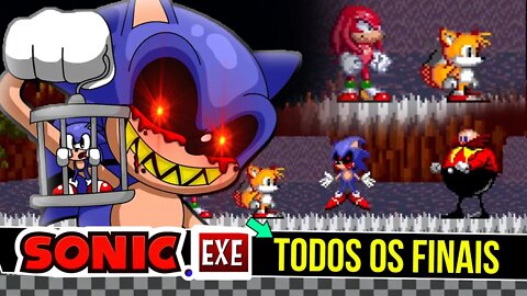 TODOS os FINAIS do SONIC EXE | Another SONIC.exe fan game #shorts