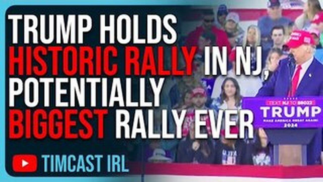 TRUMP HOLDS HISTORIC RALLY IN NJ, REPORTS SAY CROWD SIZE OVER 100K, POTENTIALLY BIGGEST RALLY EVER