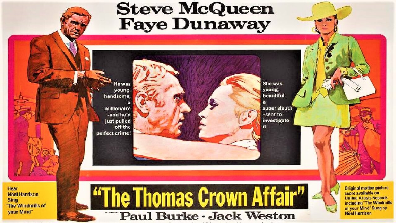 THE THOMAS CROWN AFFAIR 1968 Steve McQueen is the Coolest Bank Robber in Boston FULL MOVIE HD & W/S