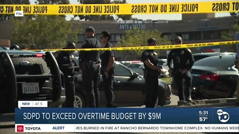 San Diego Police expected to exceed overtime budget by more than $9 million