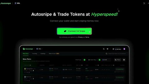 Connecting Phantom Wallet | Autosnipe - The Best Solana Memecoin Trading Bot | Trade at Hyperspeed