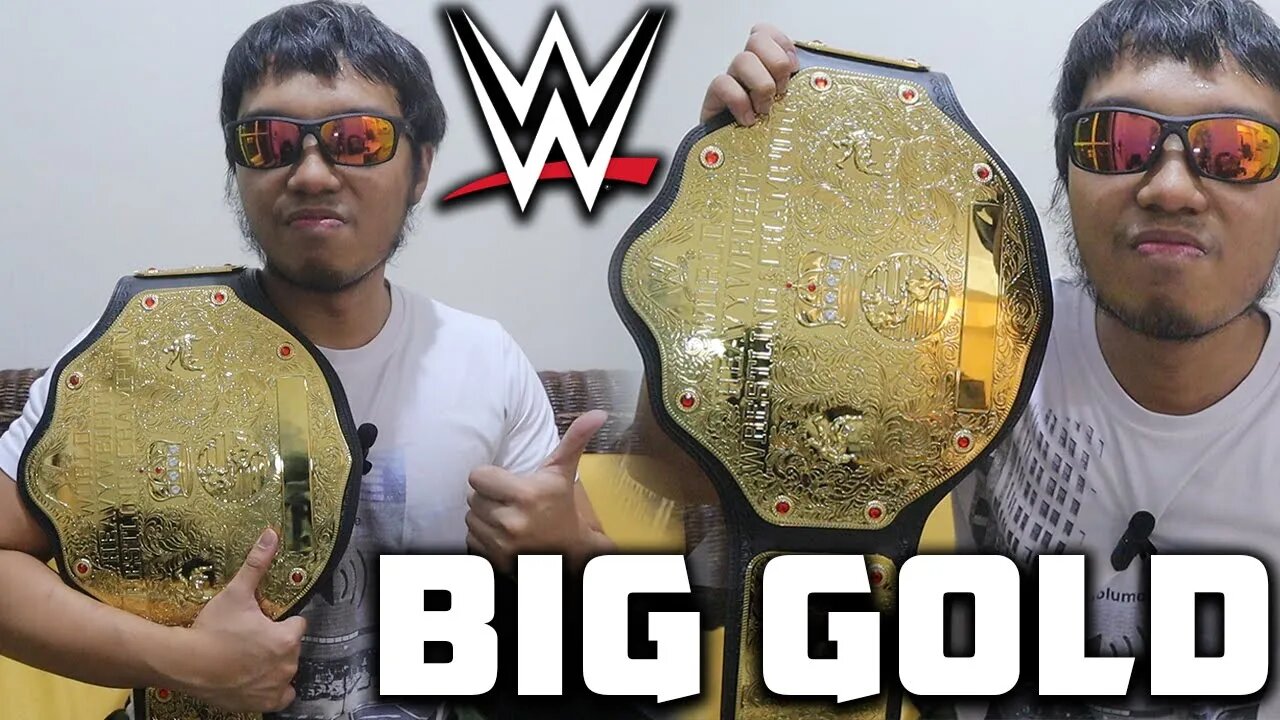 WWE BIG GOLD World Heavyweight Championship Replica Commemorative Belt Unboxing/Review