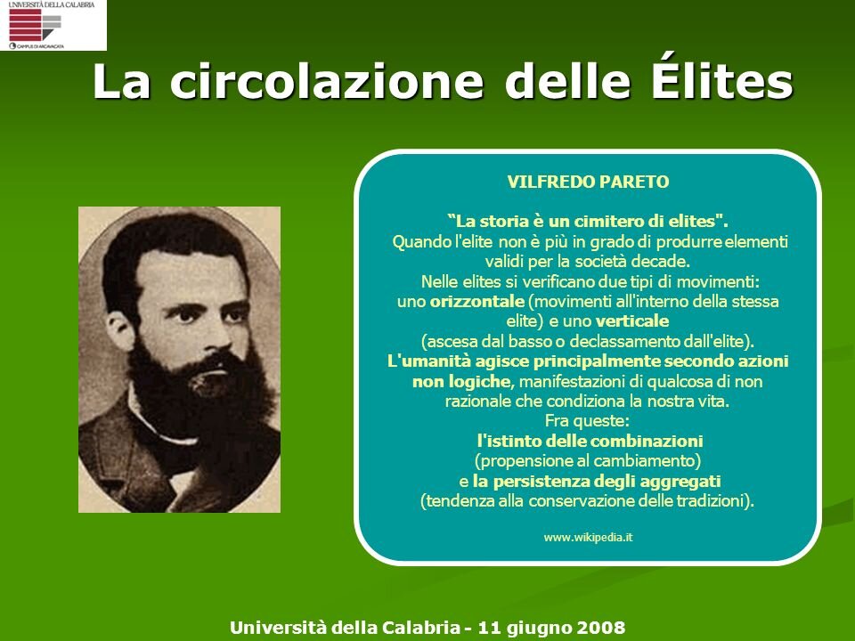 La circolazione delle elites - 20 aprile 2024