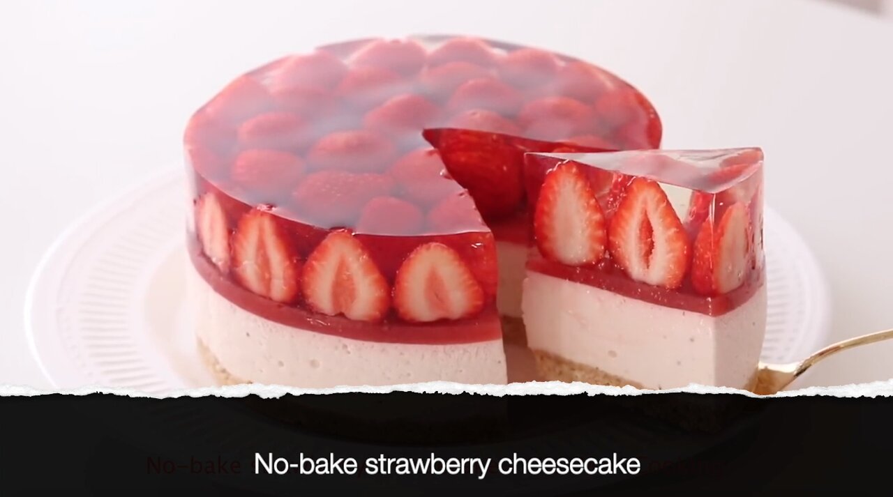 The best No-bake strawberry cheesecake