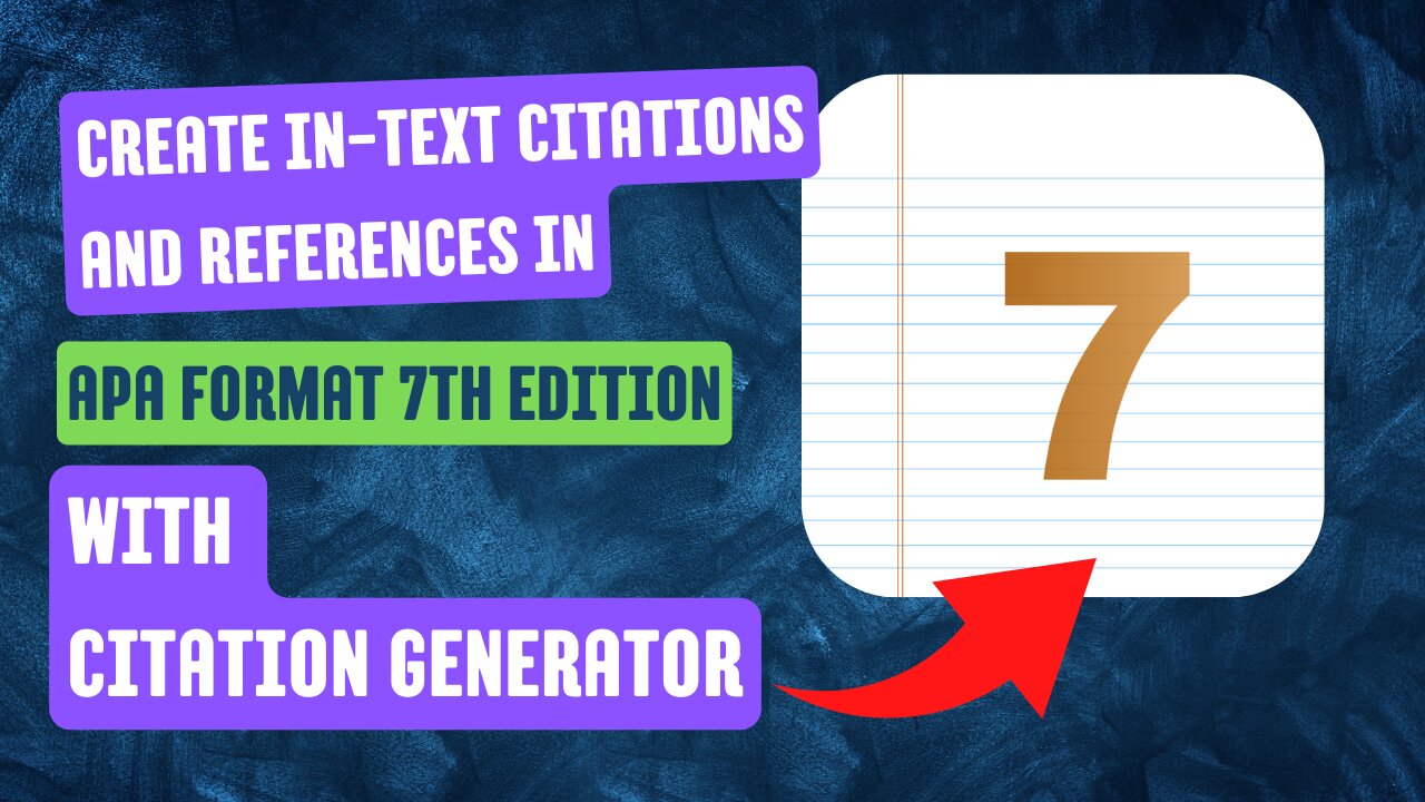 Citation Generator - Create APA Format 7th Edition Essays