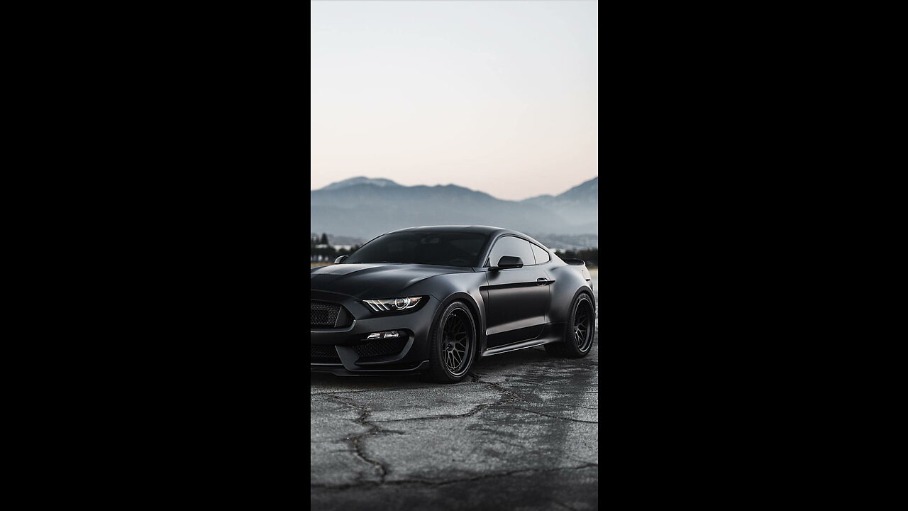 The Matte Black Beast, ford, mustang 😎💀