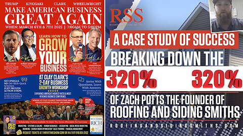 Clay Clark Testimonials | "First Week of June, We Hit Our Monthly Goal. We've Also Seen His Interview Strategy Take Off & Incentive-Based Pay System Is Working!" - 320% Growth of Zach Potts with RoofingAndSidingSmiths.com