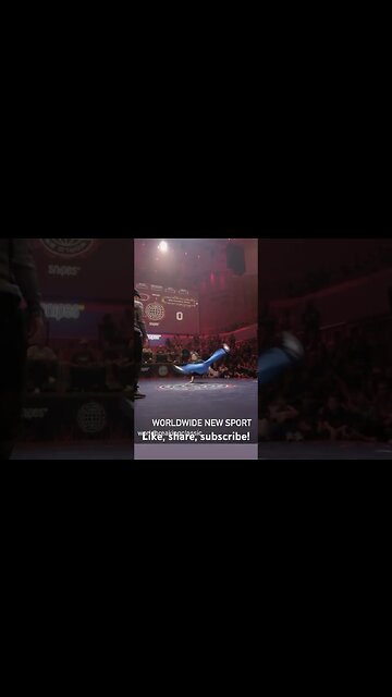 Bboy takes flight in a battle! Must watch #superhuman #bboy #powermoves #howto #howtobreakdance #fyp