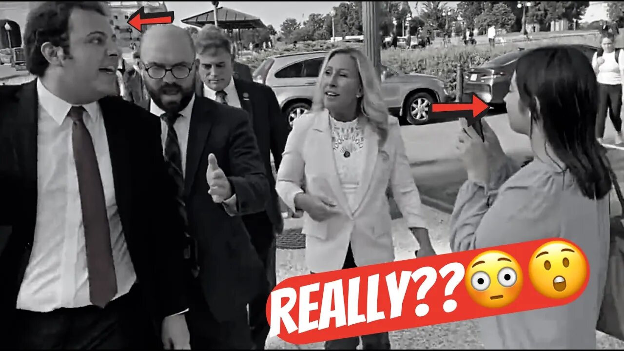 Marjorie Greene Harassed On Her Way To Senate Appears To Be Kicking Activist Walking in Front of Her