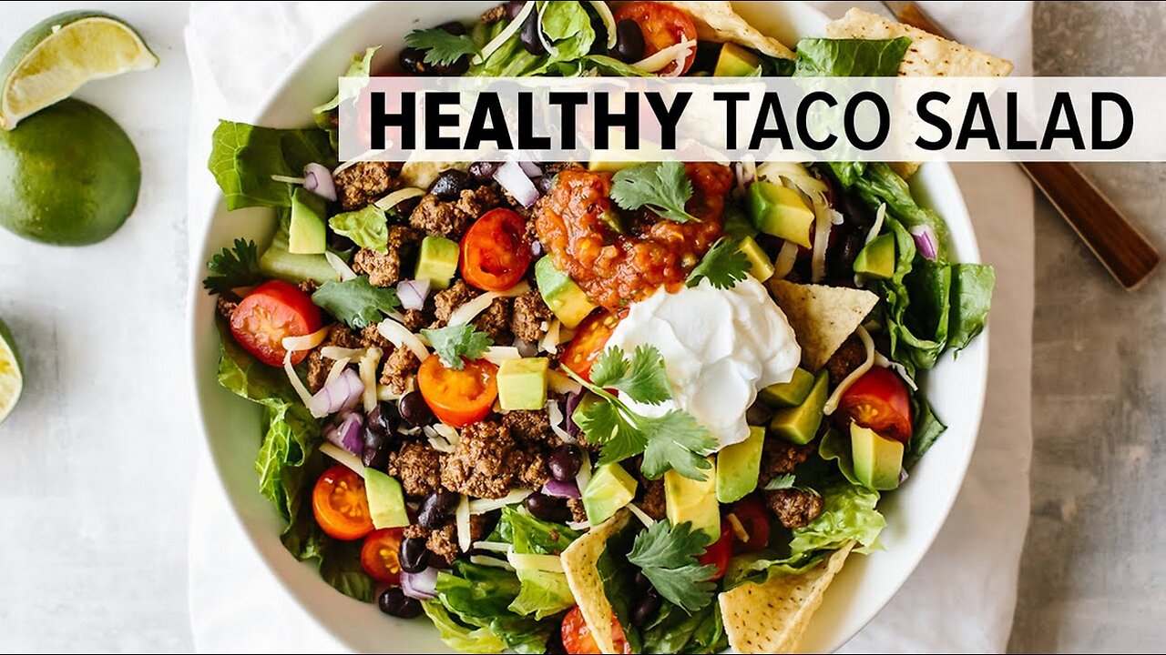 TACO SALAD RECIPE | easy, healthy and customizable to all diets