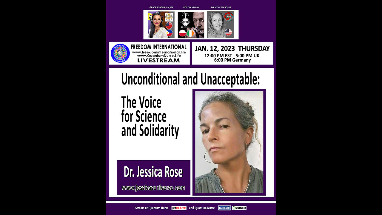 Dr. Jessica Rose -Unconditional and Unacceptable: The Voice for Science and Solidarity