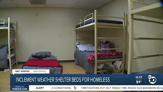 Inclement weather beds open for homeless inSan Diego