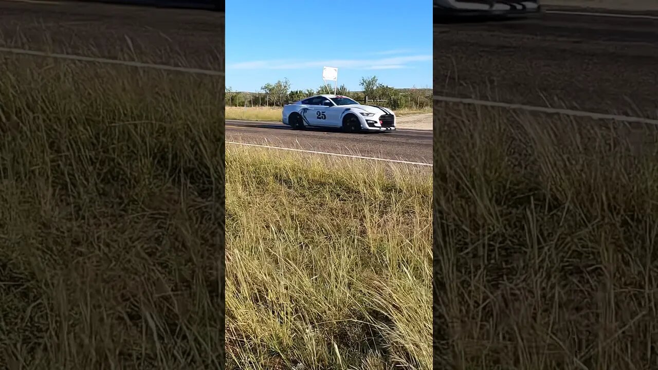 Big Bend Open Road Race Mustang doing 160 miles an hour