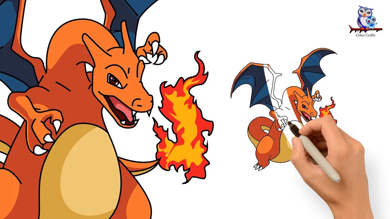 How To Draw Charizard Pokémon - Tutorial