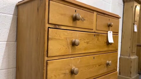 Victorian Pine 2 Over 3 Chest Of Drawers (T4605B) @Pinefinders Old Pine Furniture Warehouse