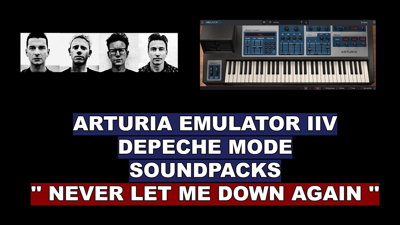 Depeche Mode '' Never Let Me Down Again '' Arturia Emulator II V Depeche Mode Sound Packs