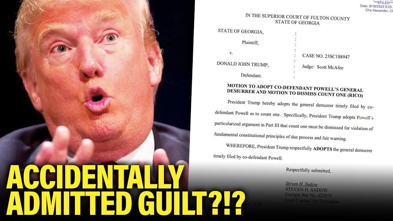 Trump BLOWS IT and INCRIMINATES Himself with New Filings