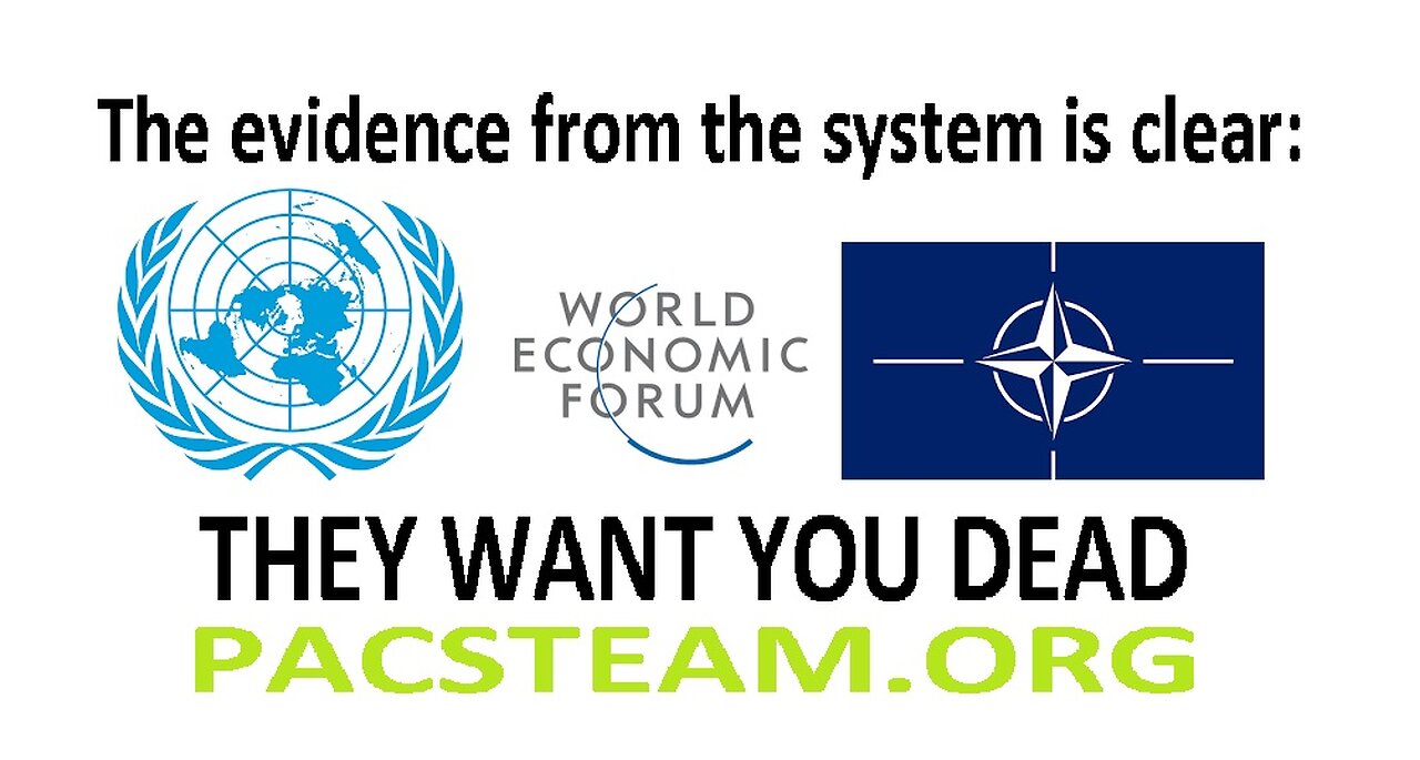 The evidence from the system is clear; THEY WANT YOU DEAD