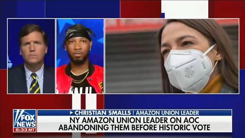 Christian Smalls Goes On Tucker Carlson To Call Out AOC Abandoning Amazon Labour Union