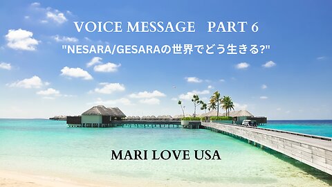 ボイスメッセージ パート6＞NESARA/GESARAの世界でどう生きる？