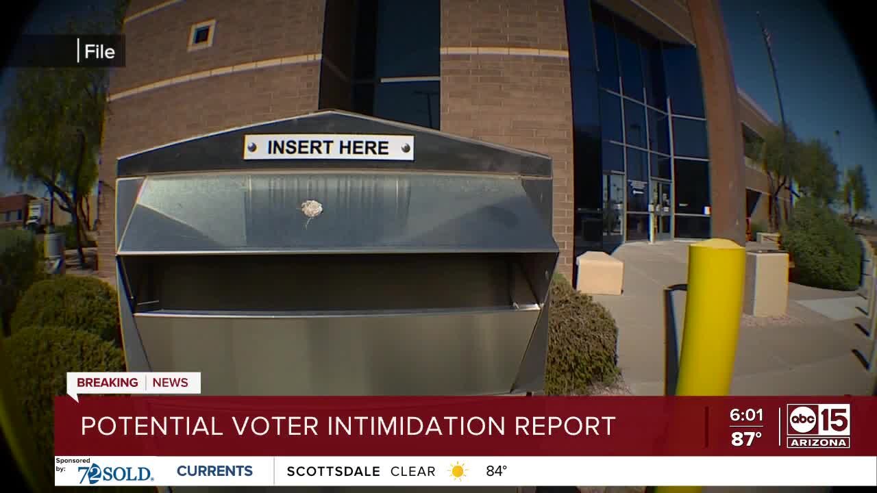 Potential voter intimidation report in Maricopa County