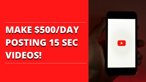 MAKE OVER $500/DAY POSTING YOUTUBE VIDEOS