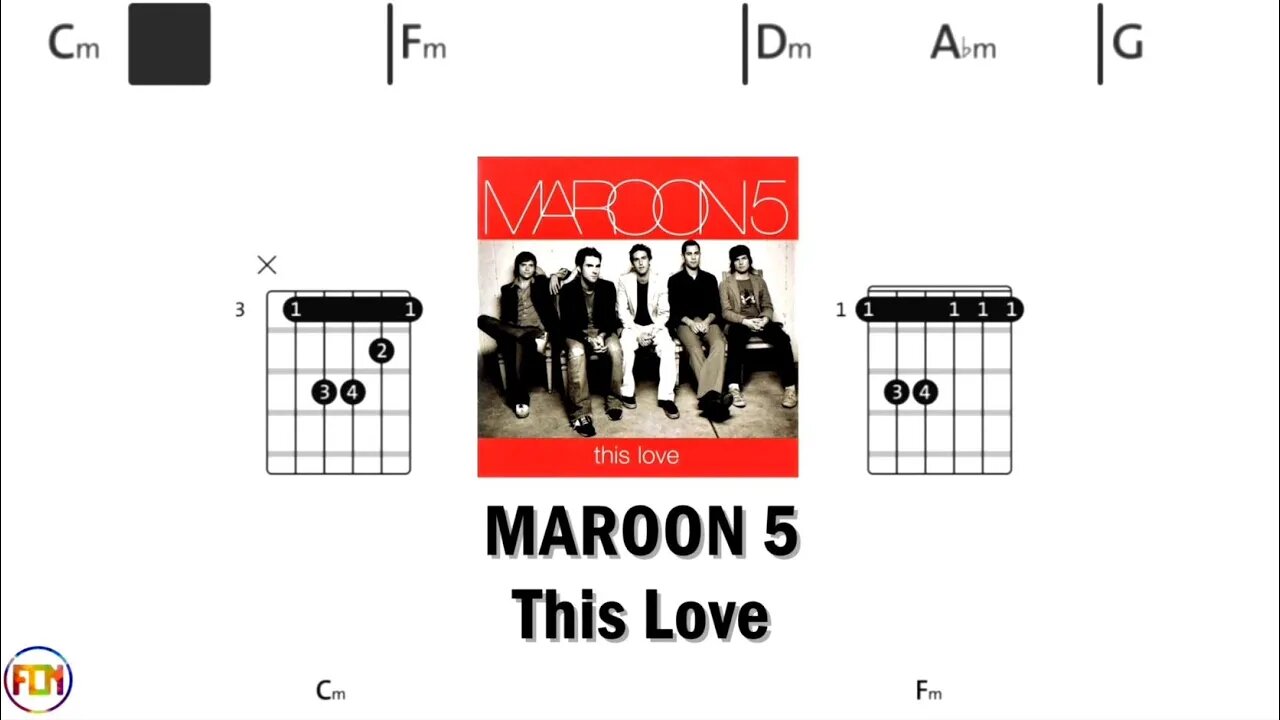 MAROON 5 This Love - Guitar Chords & Lyrics HD