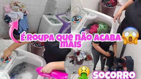 ACUMOLOU MUITA ROUPA SUJA🤮 // FAXINA NA LAVANDERIA