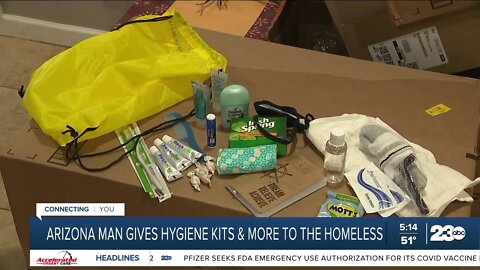 Arizona man gives hygiene kits and more to the homeless