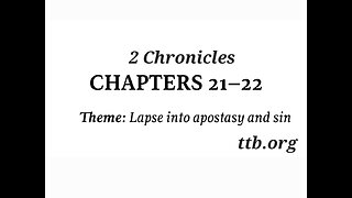 2 Chronicles Chapter 21-22 (Bible Study)