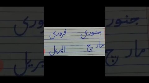 Class I Urdu B Mahino K Naam