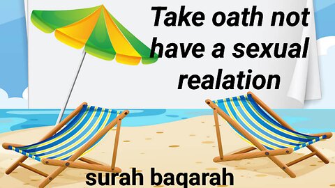 Take oath not have a sexual relation