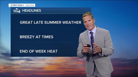 Another nice day with temps in the 80s