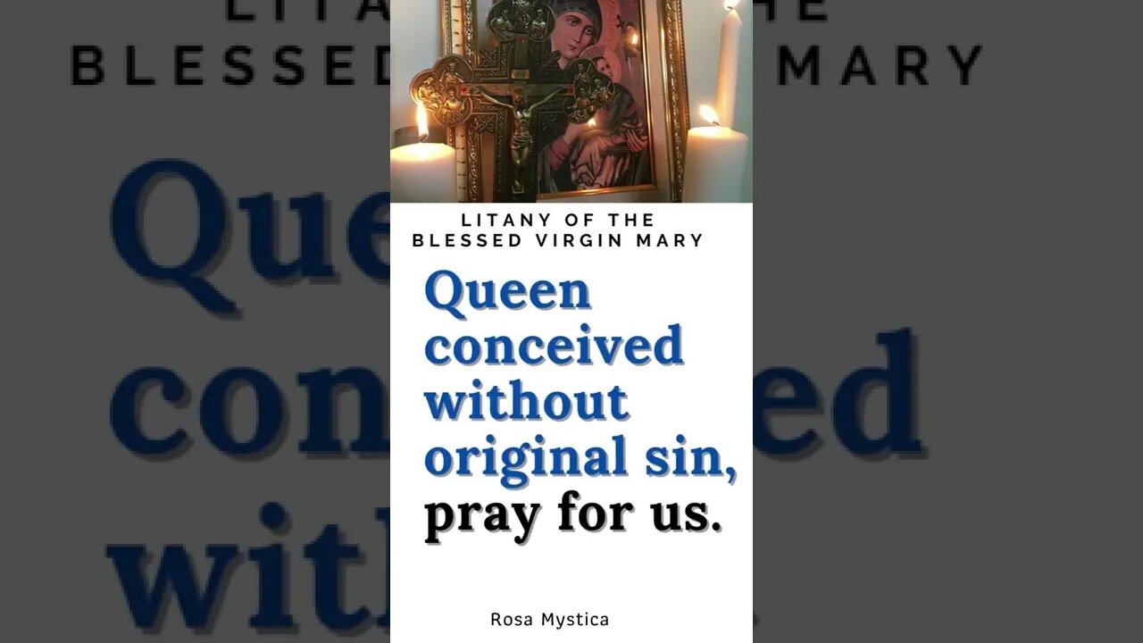 Queen conceived without original sin, pray for us #shorts #catholic