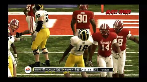 NCAA Football 11 Michigan Dynasty Year 1 ( Michigan at Indiana ) Week 5