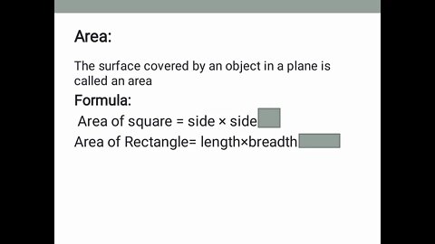 Maths B Class 6th Def of Area and Perimeter