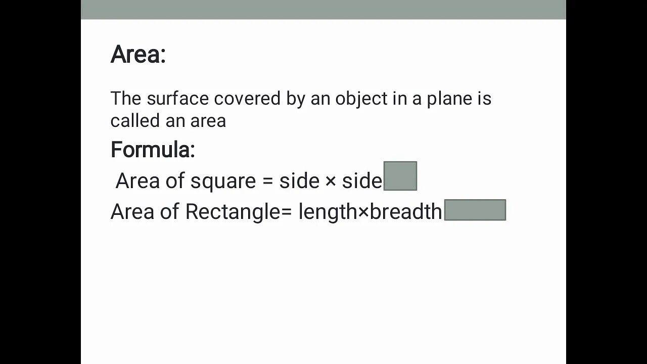 Maths B Class 6th Def of Area and Perimeter